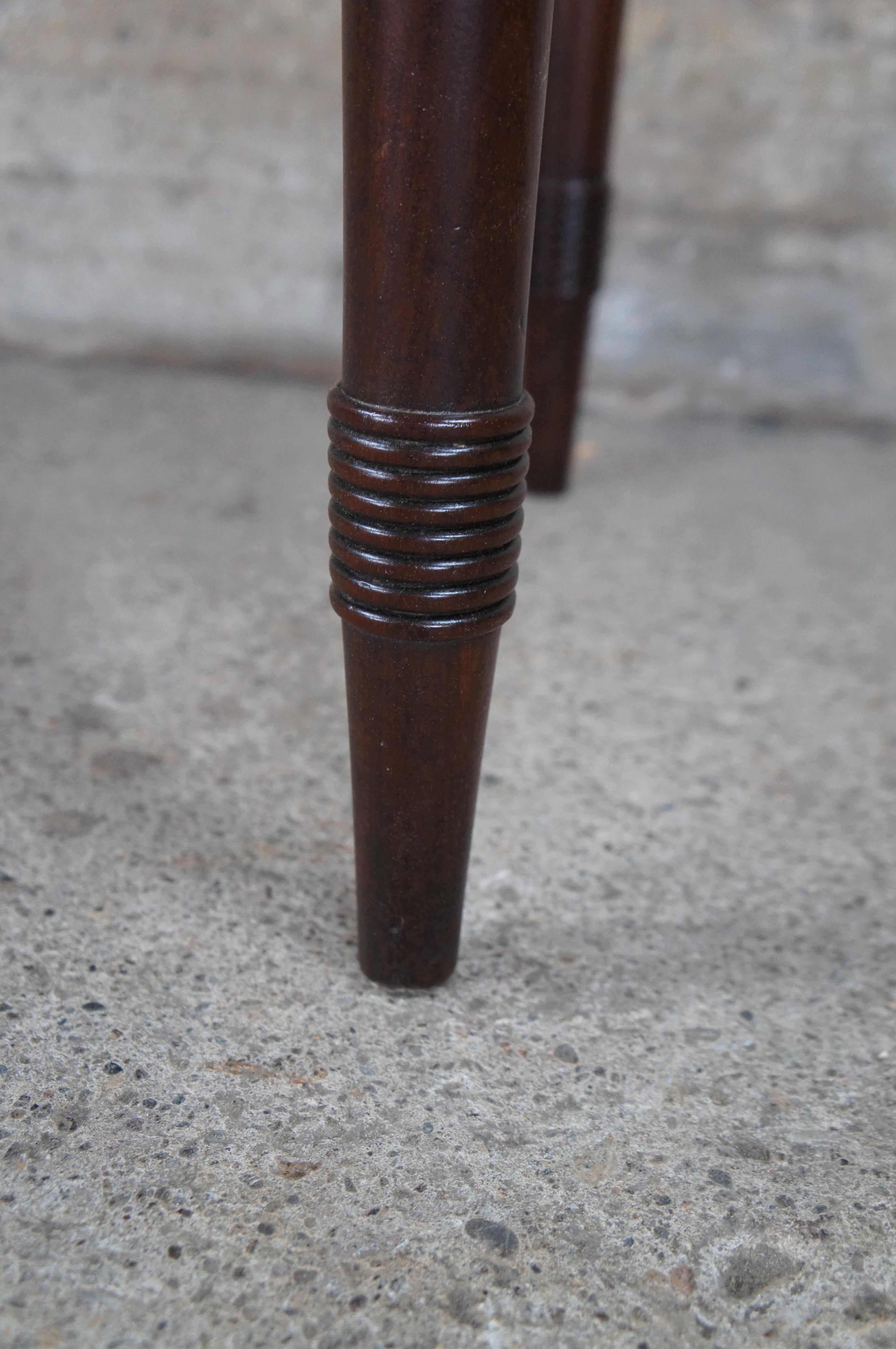 Antique American Sheraton Crotch Mahogany Flip Top Game Card Console Table 36