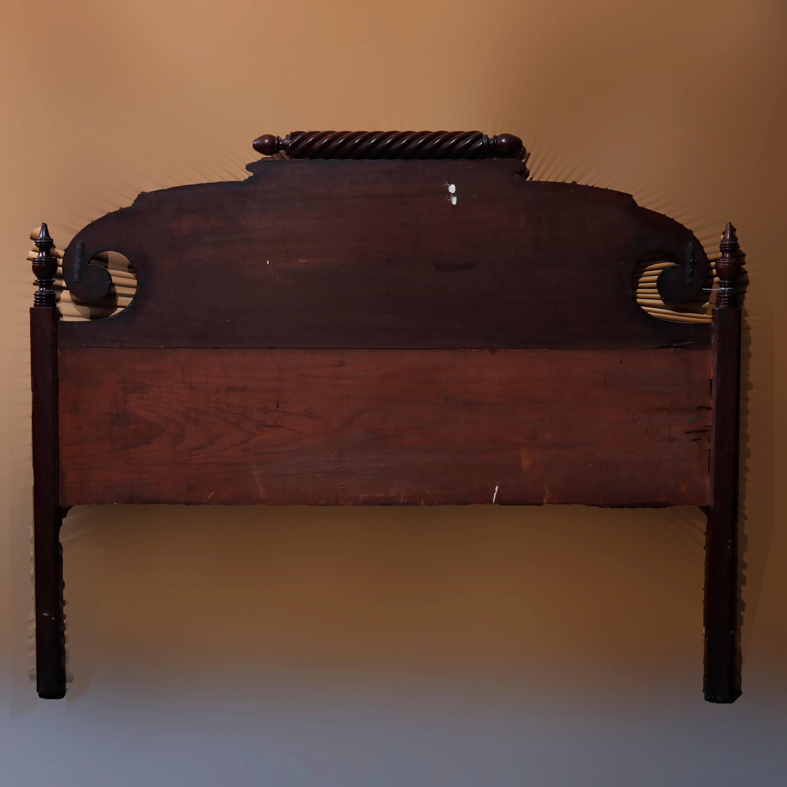 Antique American Sheraton Mahogany Tester Bed, circa 1830 In Good Condition In Big Flats, NY