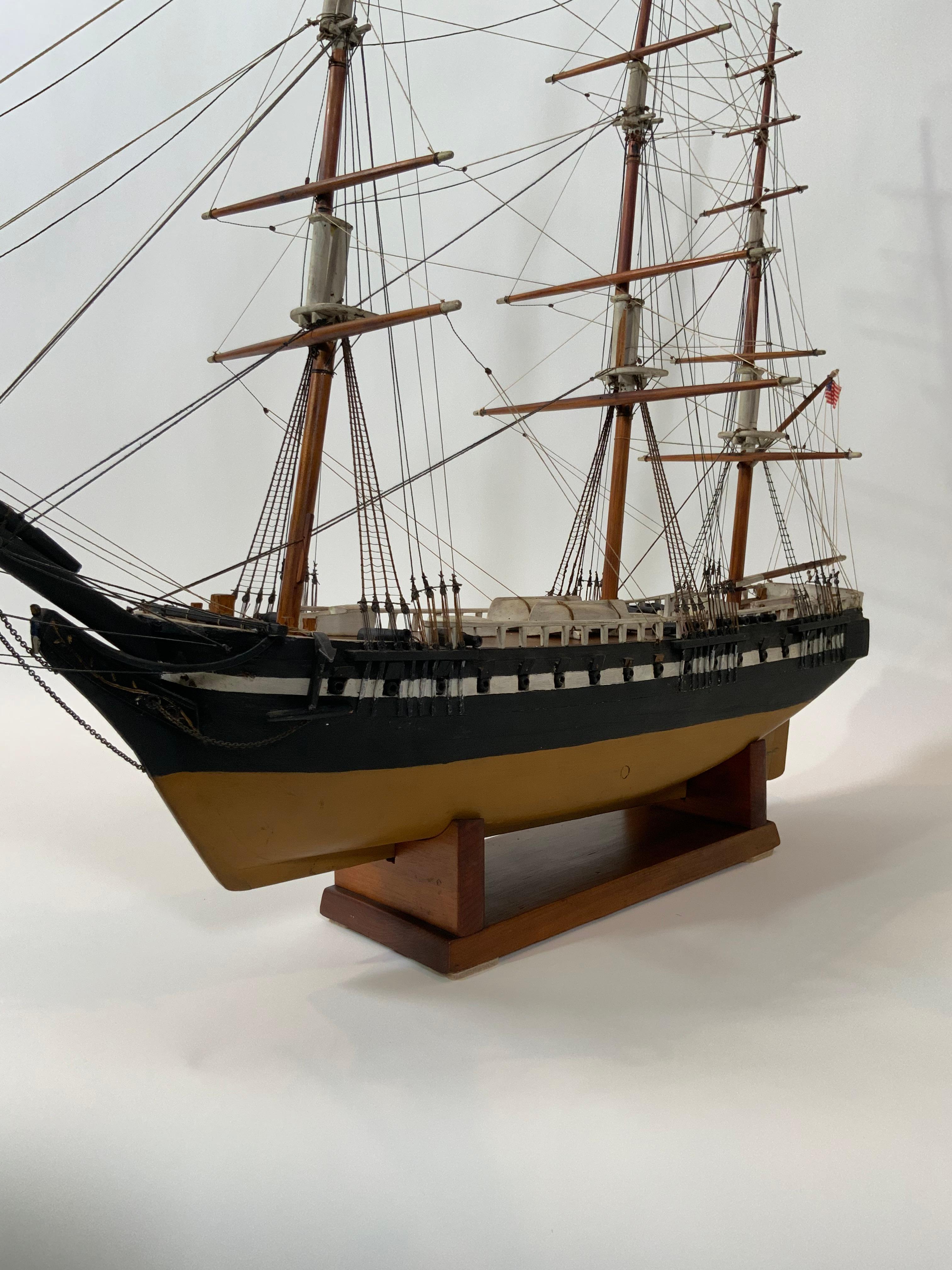 Antique American Ship Model, circa 1910 For Sale 4