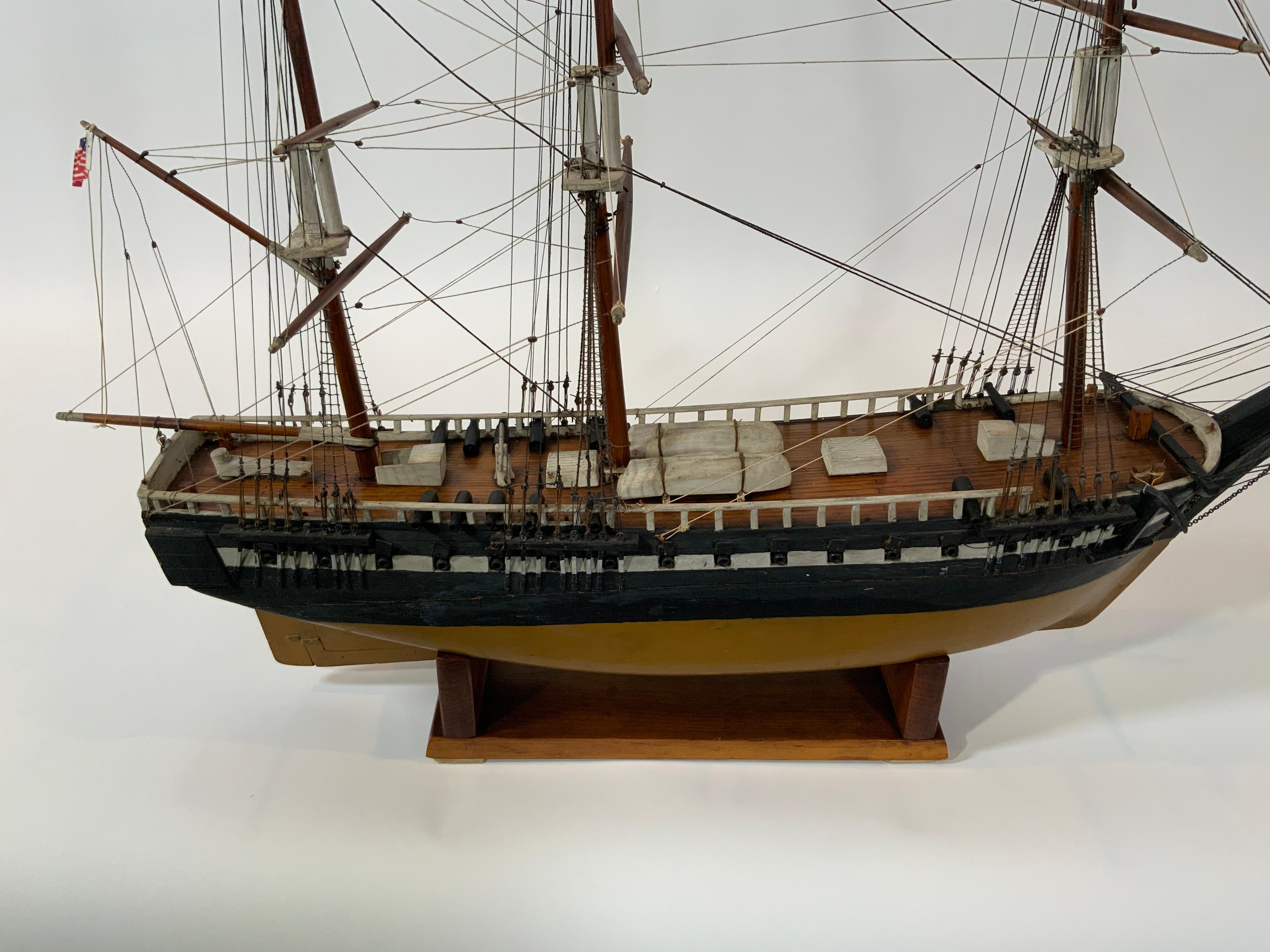 North American Antique American Ship Model, circa 1910 For Sale
