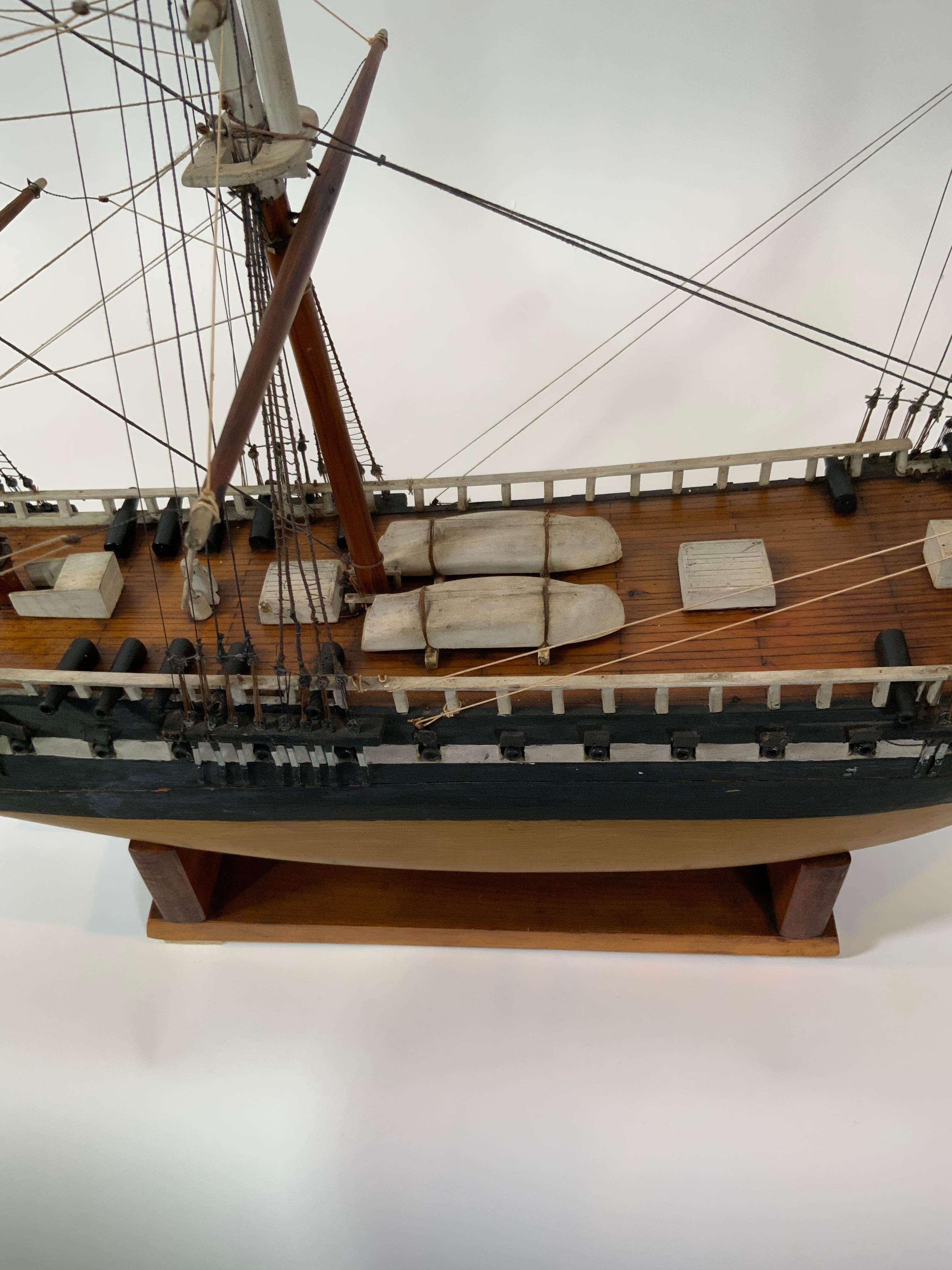 Early 20th Century Antique American Ship Model, circa 1910 For Sale