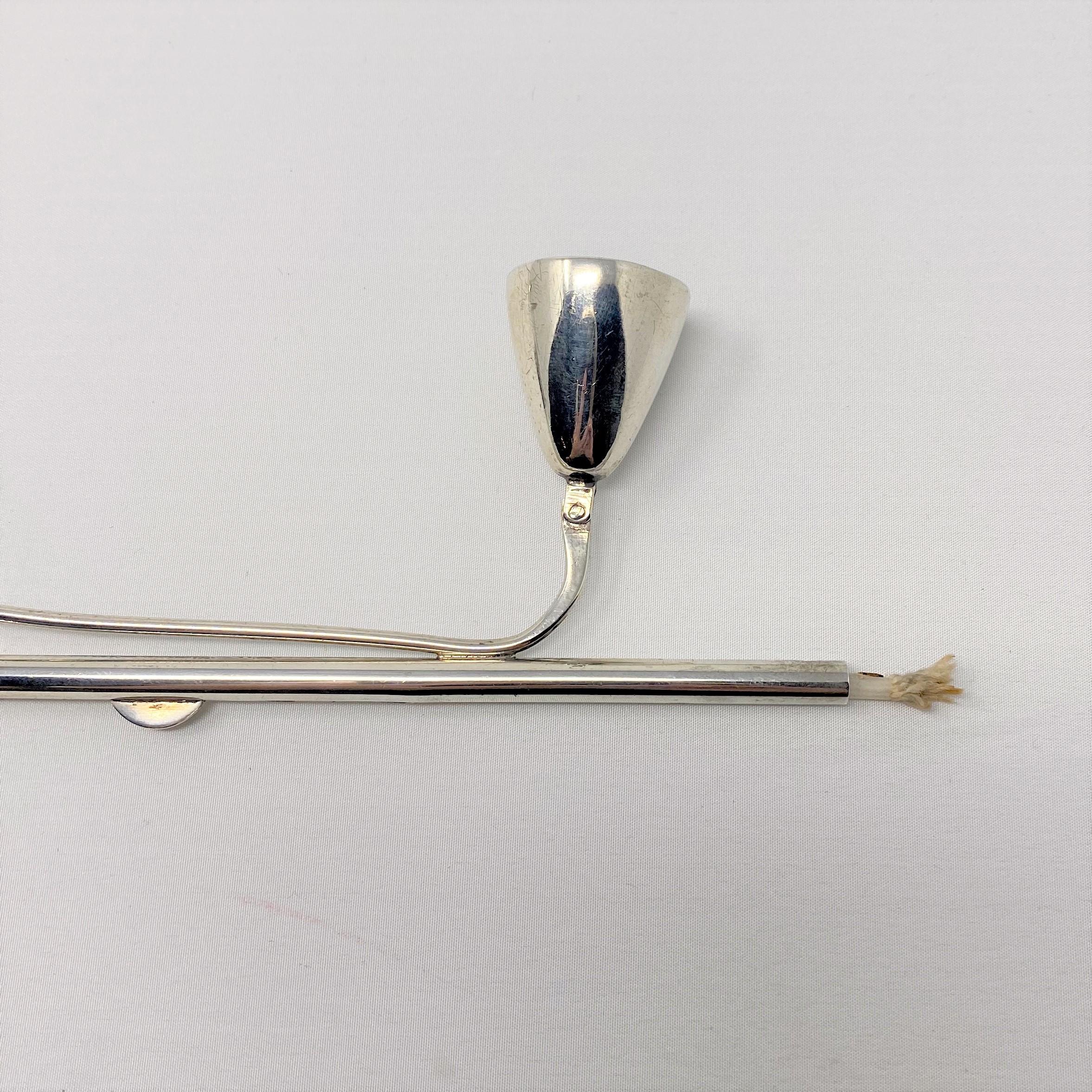 Antique American Silver Plate Candle Snuffer, Lighter & Match Holder, circa 1910 1