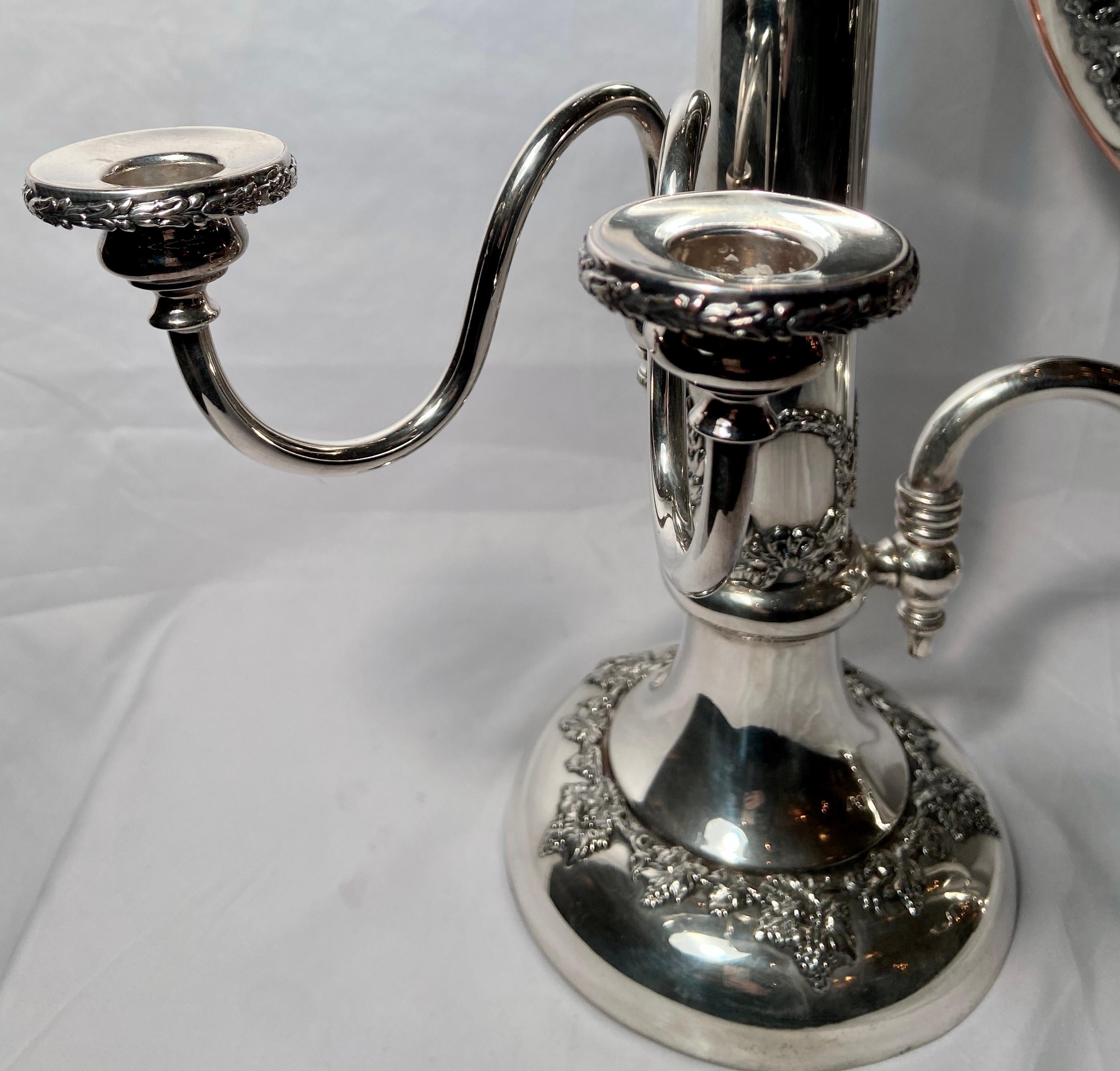 grenadier england silver plated candle holder
