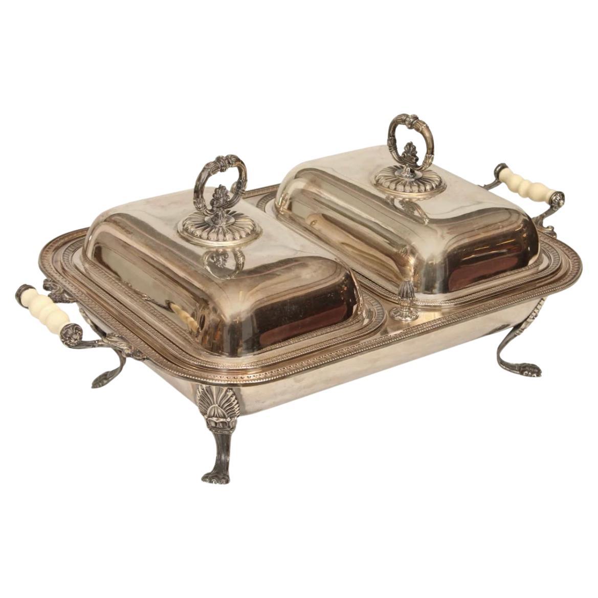 Antique American Silverplated Double Chafing Dish