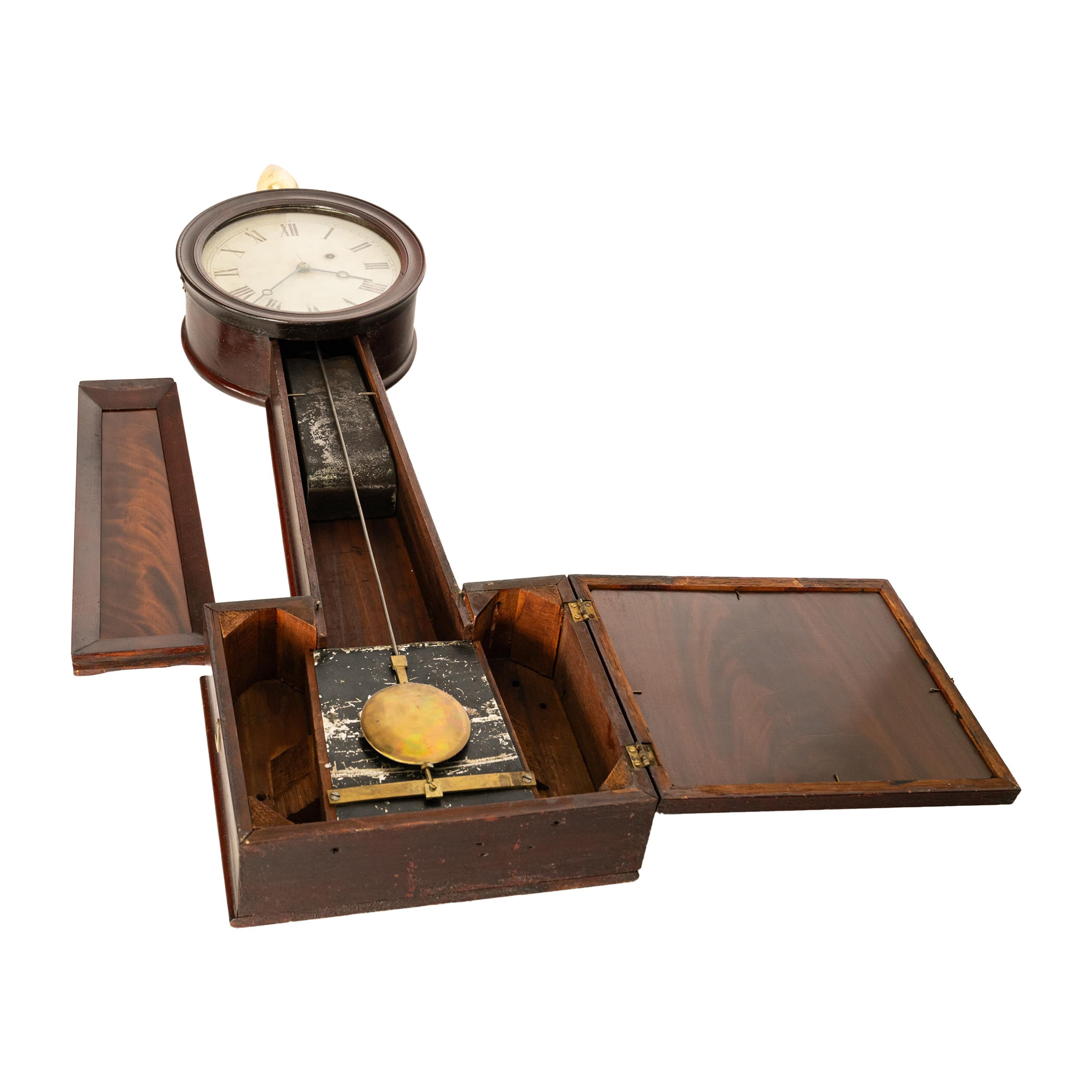 Antique American Simon Willard & Son 8 Day Banjo Clock Patent Timepiece 1825 4