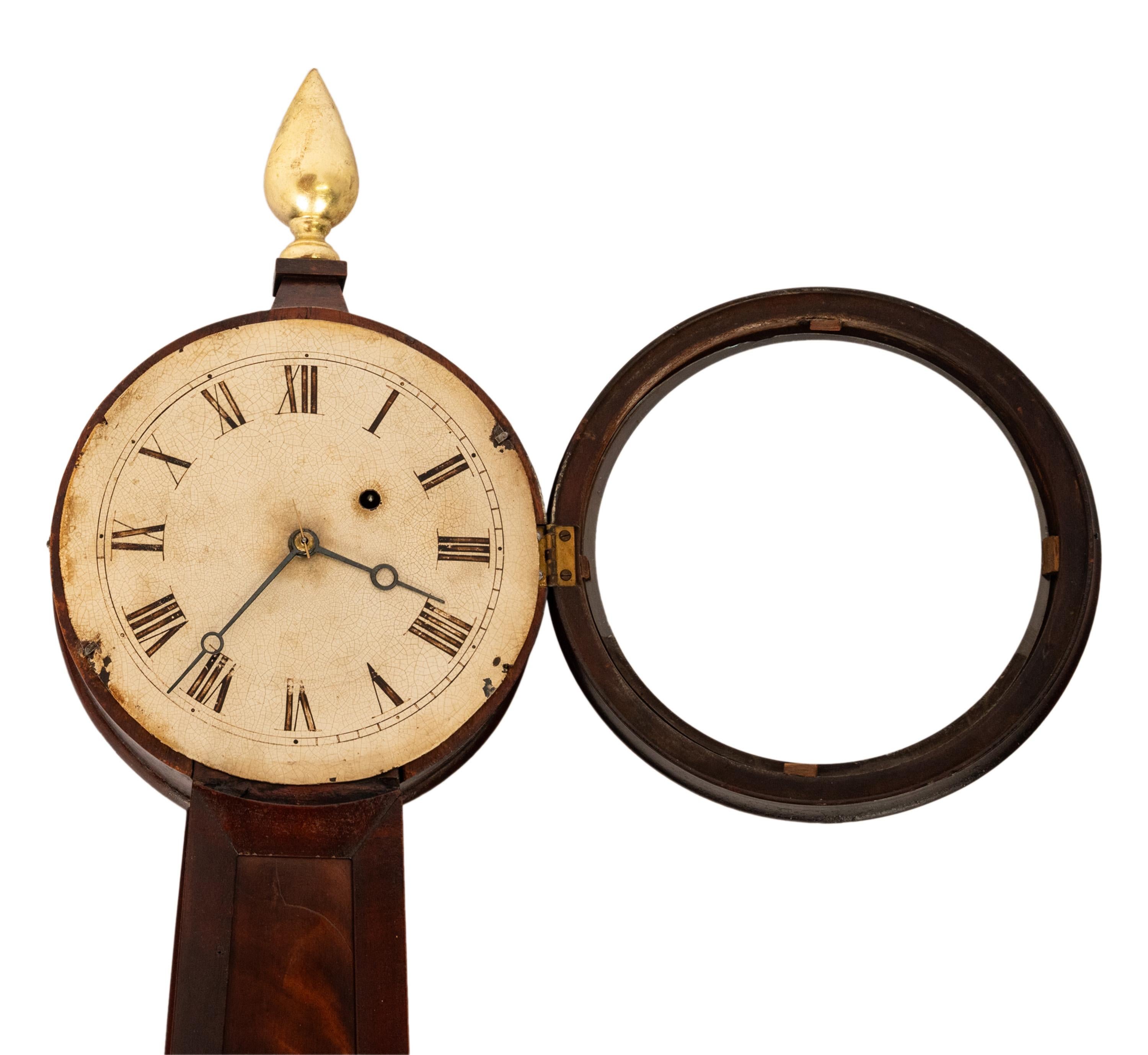 Antique American Simon Willard & Son 8 Day Banjo Clock Patent Timepiece 1825 9