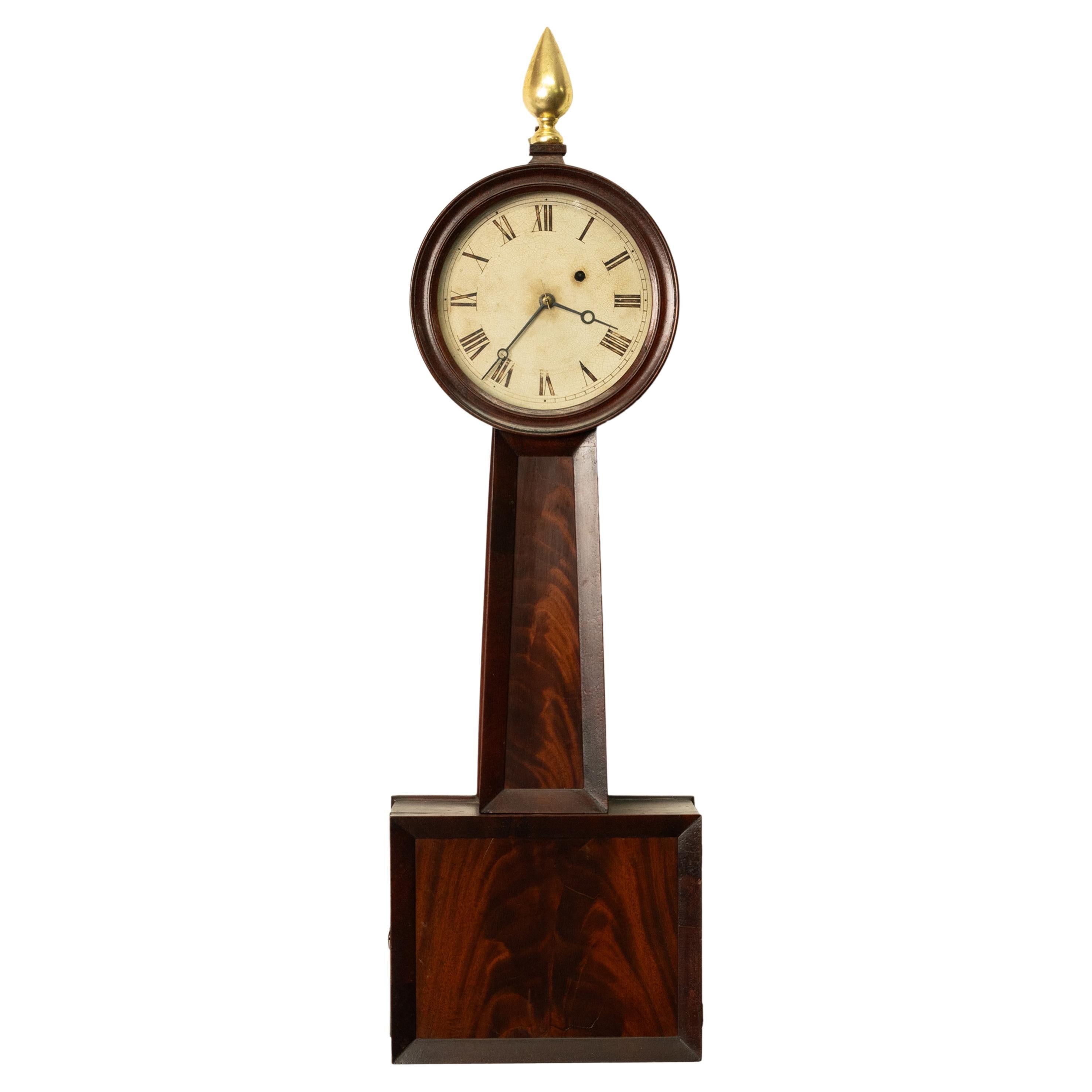 Rare antique American Simon Willard & Son Mahogany Patent Timepiece or 