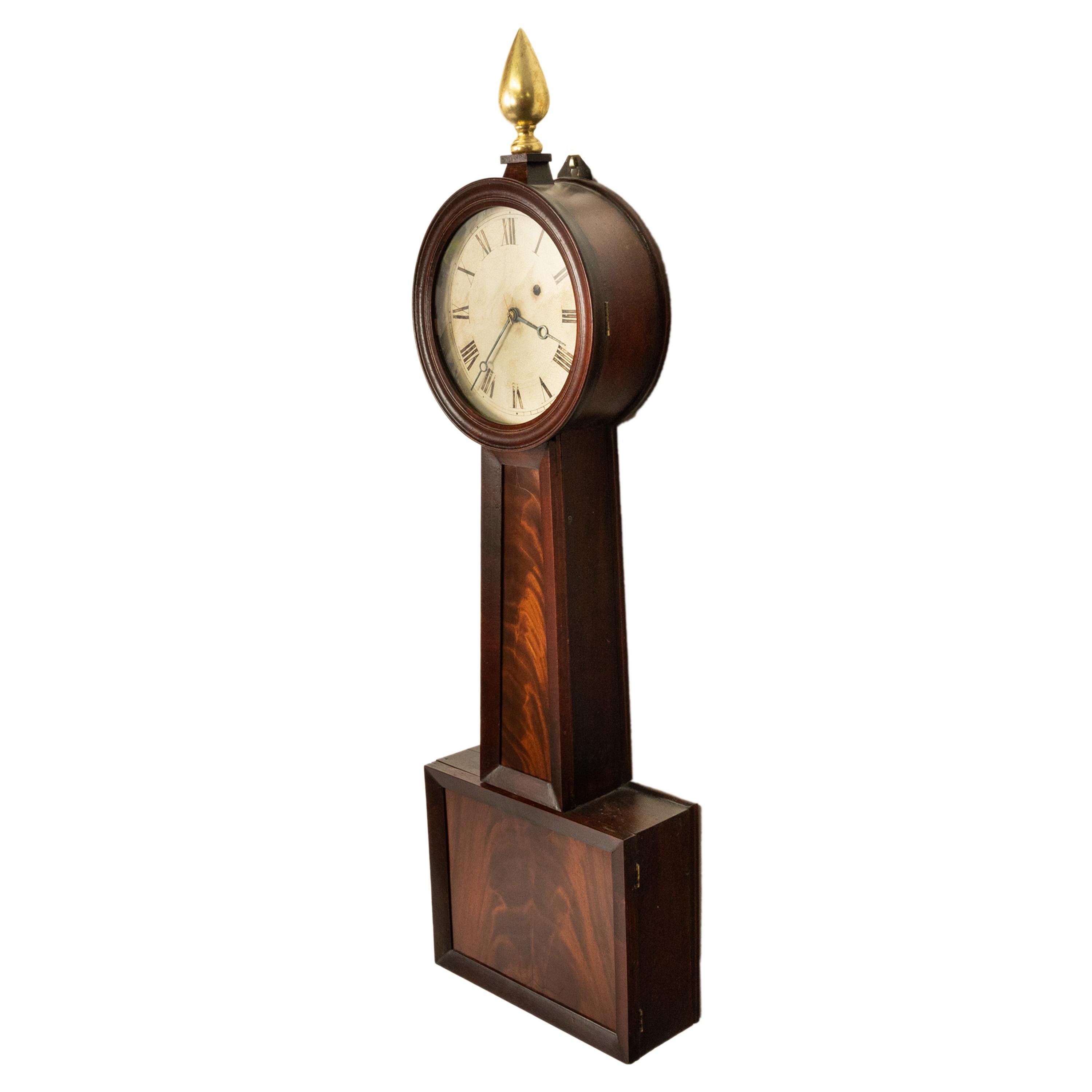 Federal Antique American Simon Willard & Son 8 Day Banjo Clock Patent Timepiece 1825