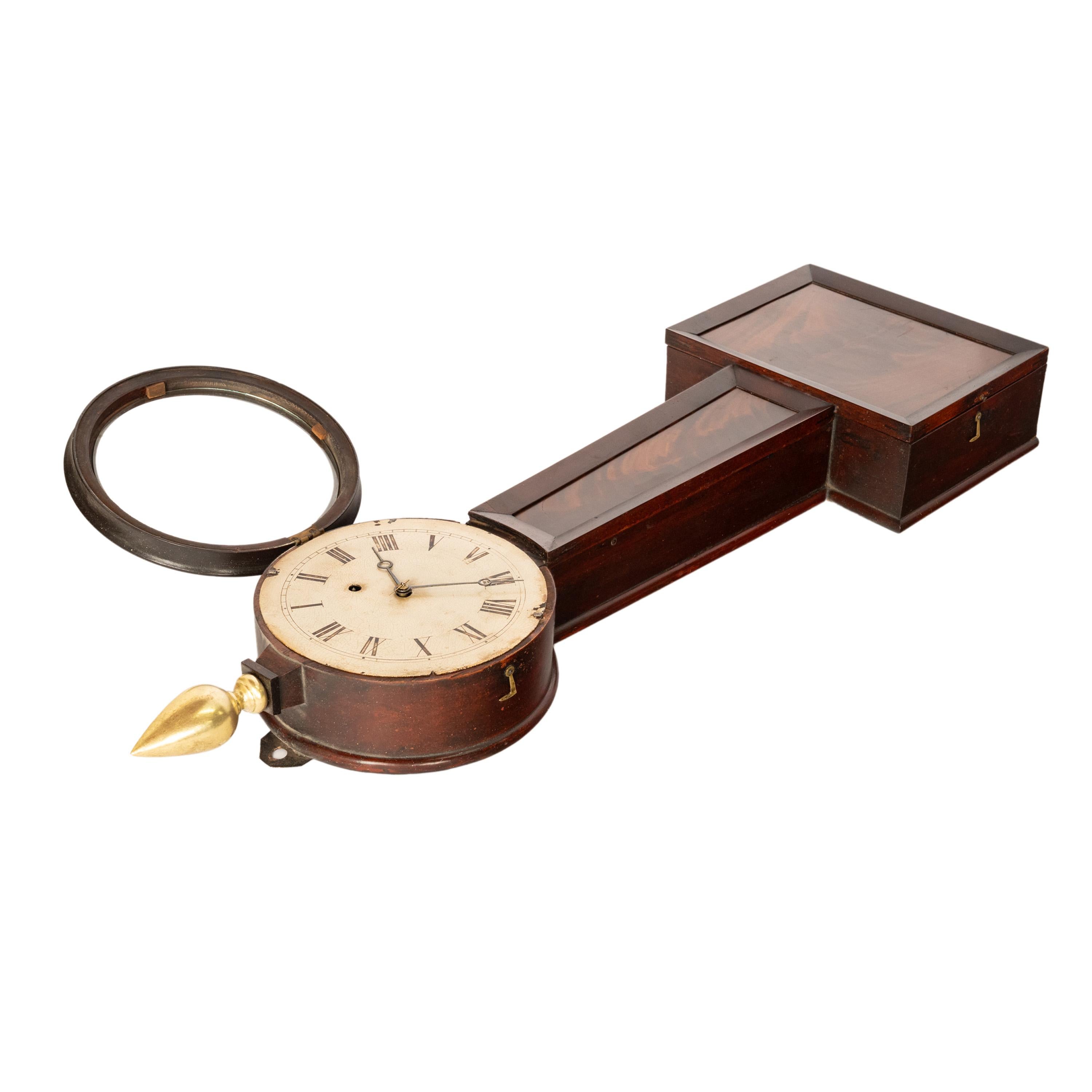 Antique American Simon Willard & Son 8 Day Banjo Clock Patent Timepiece 1825 1