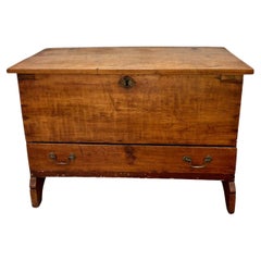 Antique American Single Drawer Pine Blanket Chest.