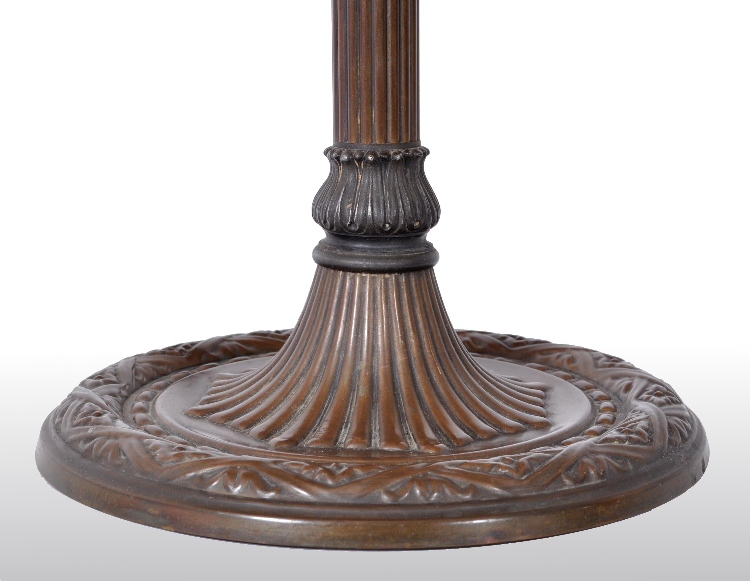 American Slag Glass and Bronze Table Lamp by Bradley & Hubbard, circa 1915 1