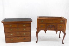 Antique American Solid Walnut Queen Ann 2 Part Highboy Dovetails Finials MINT!