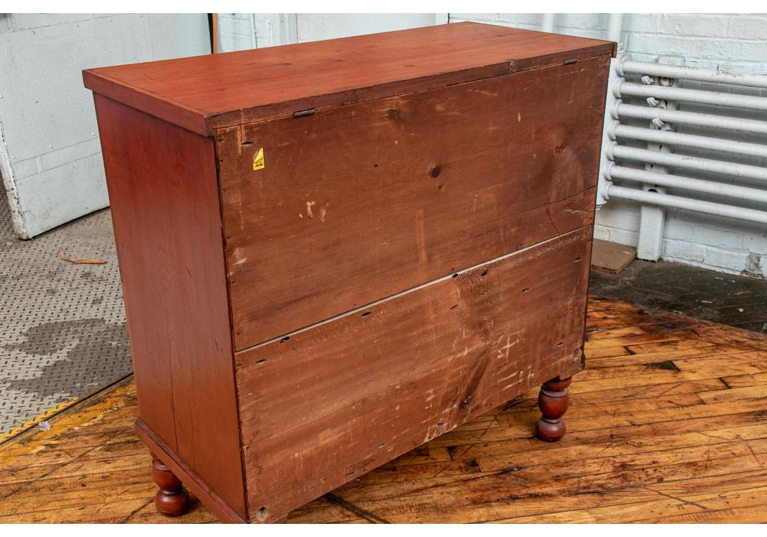 Antique American Stained Pine Blanket Chest For Sale 2
