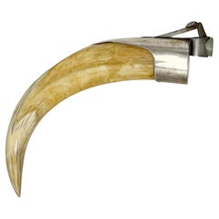 Antiker amerikanischer Zigarrenschneider aus Sterlingsilber und Warthog Tusk, ca. 1920-1930.