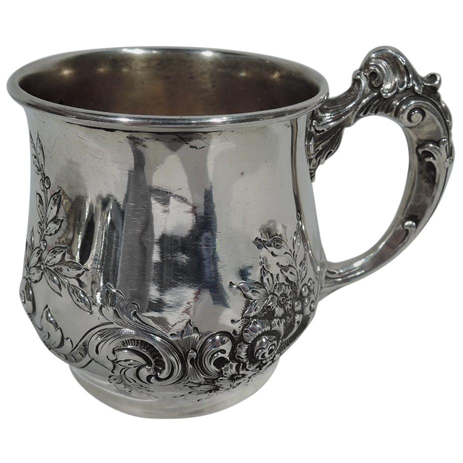 Antique American Sterling Silver Baby Cup by New York Maker For Sale at