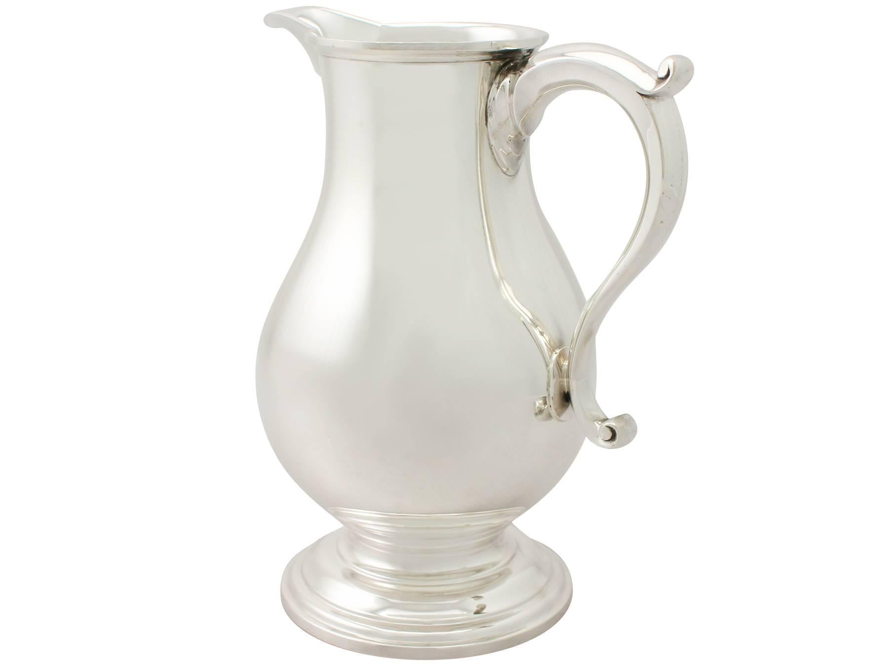 Antique American Sterling Silver Beer/ Water Jug In Excellent Condition In Jesmond, Newcastle Upon Tyne