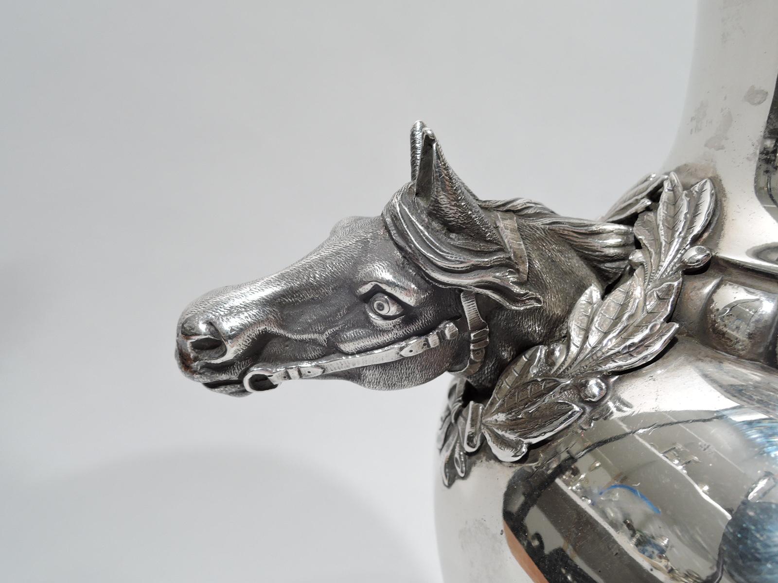 Antique American Sterling Silver Chicago Horse Trophy Cup In Excellent Condition In New York, NY