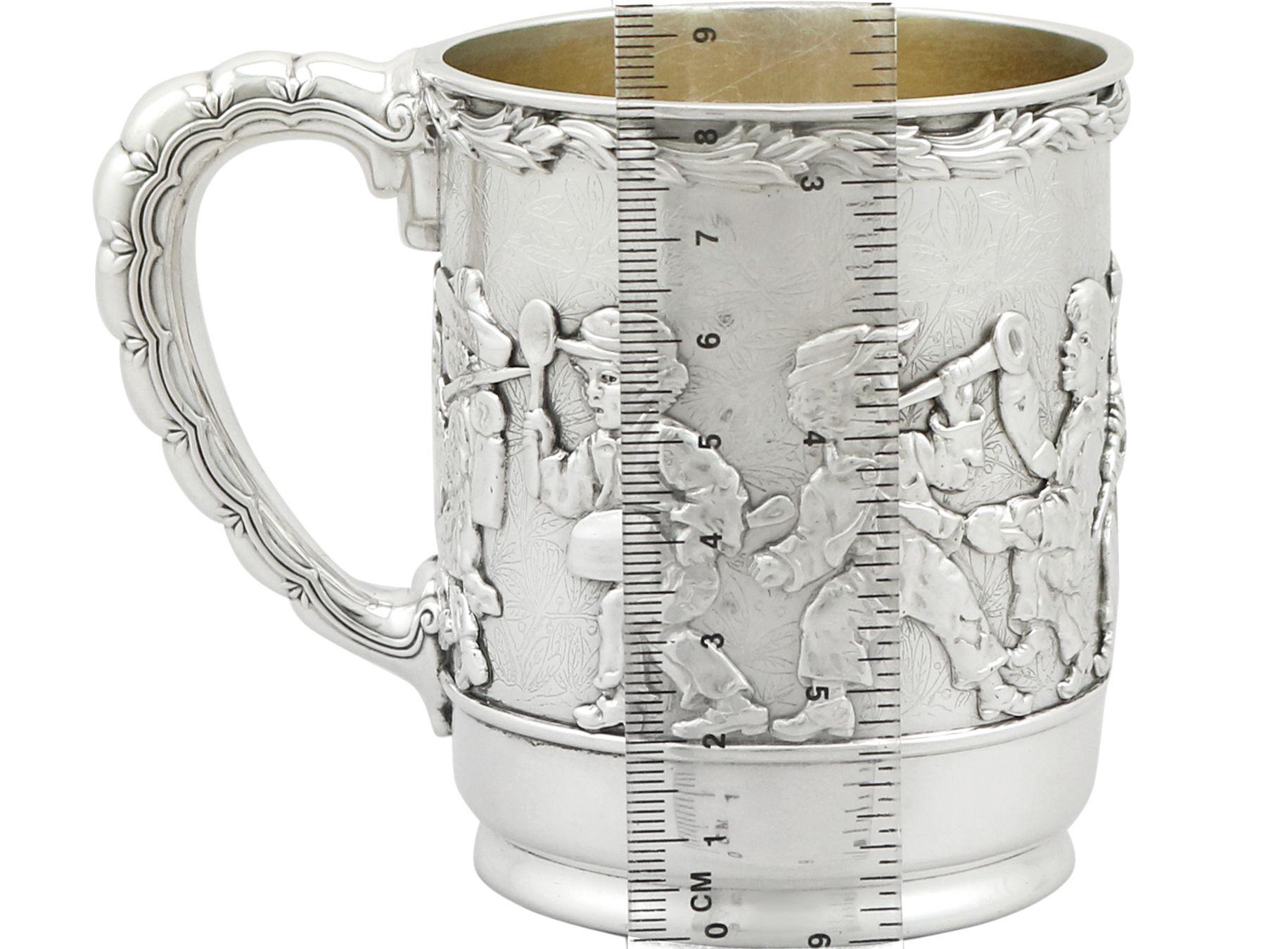 Tiffany & Co. Antique American 1879 Sterling Silver Christening Mug 7