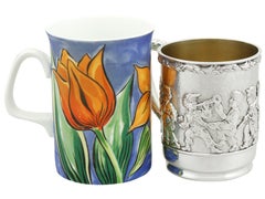 Tiffany & Co. Antique American 1879 Sterling Silver Christening Mug