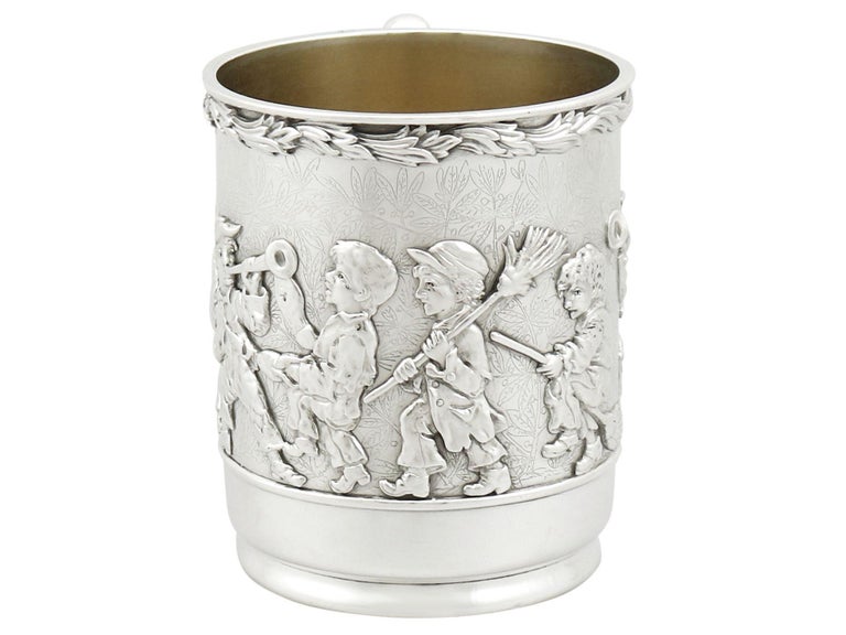 Antique American Sterling Silver Christening Mug by Tiffany & Co. 1879 In Excellent Condition For Sale In Jesmond, Newcastle Upon Tyne