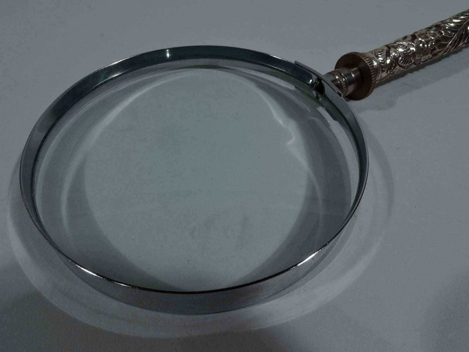 Antique American Sterling Silver Connoisseur’s Magnifying Glass In Excellent Condition In New York, NY