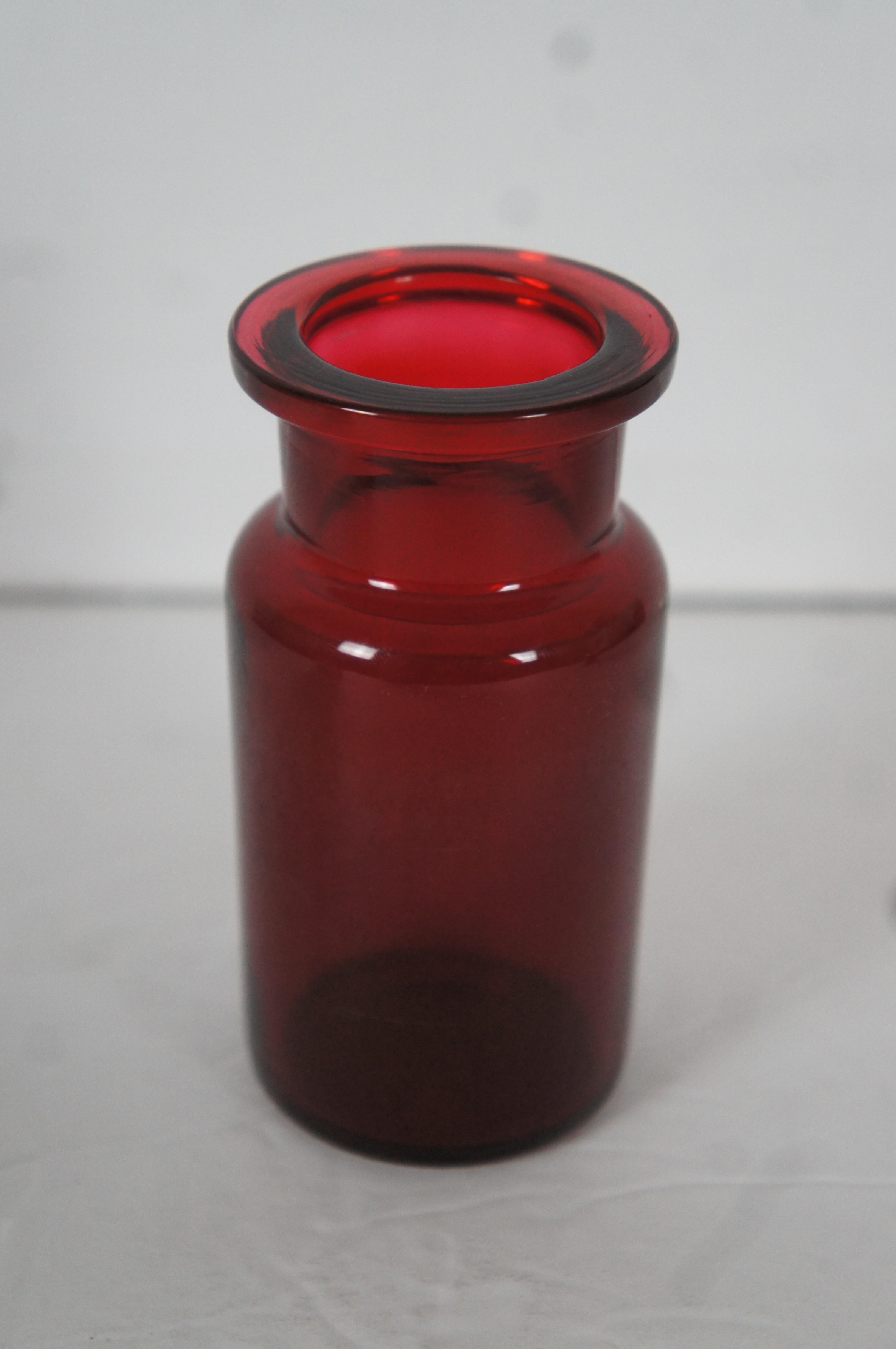 Antiguo frasco de perfume americano de plata de ley y cristal de arándano 114 58g en venta 1