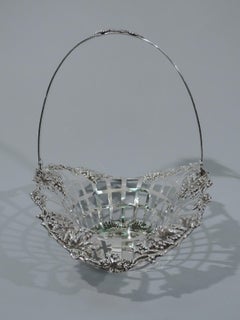 Antique American Sterling Silver Grape Basket by JE Caldwell
