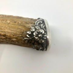 Antique American Sterling Silver Mounted Antler Corkscrew, circa 1890s