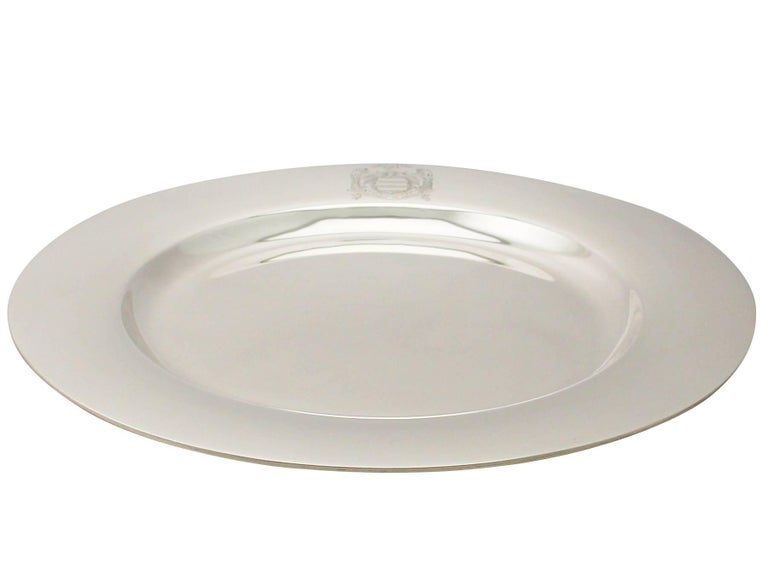 Antique American Sterling Silver Plate, Circa 1929 For Sale at 1stDibs