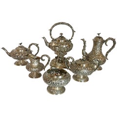 Antique American Sterling Silver Six-Piece Tea and Coffee Service