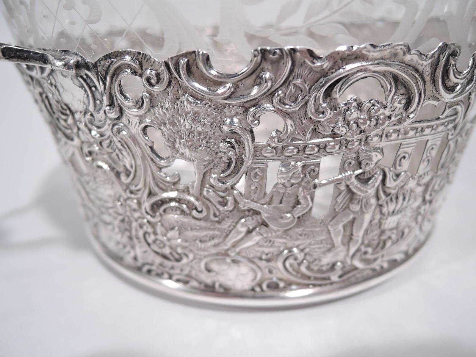 20th Century Antique American Sterling Silver Troubadour Ice Bucket