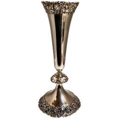 Antique American Sterling Silver Trumpet Vase, circa 1920