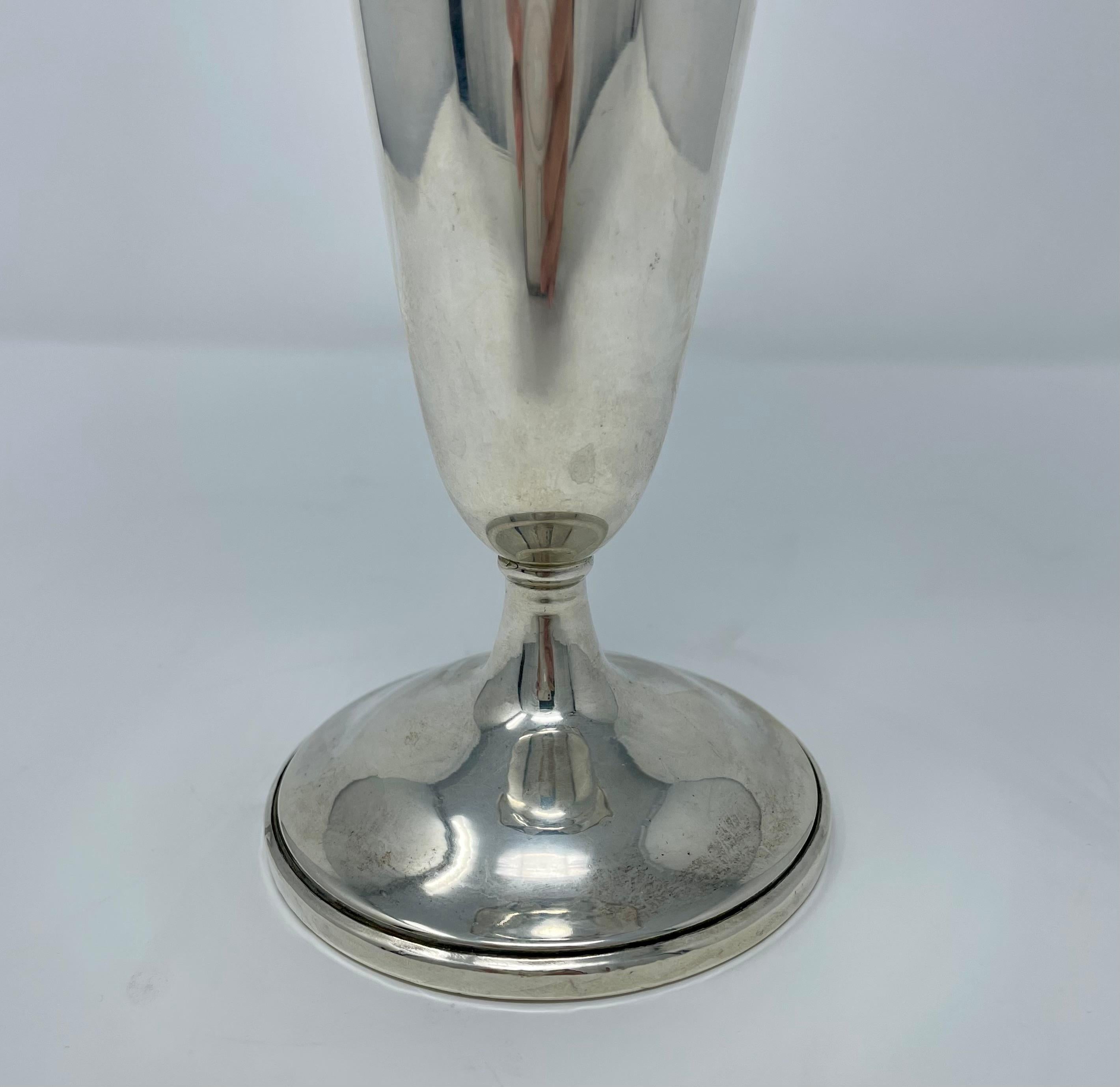 silver trumpet vase