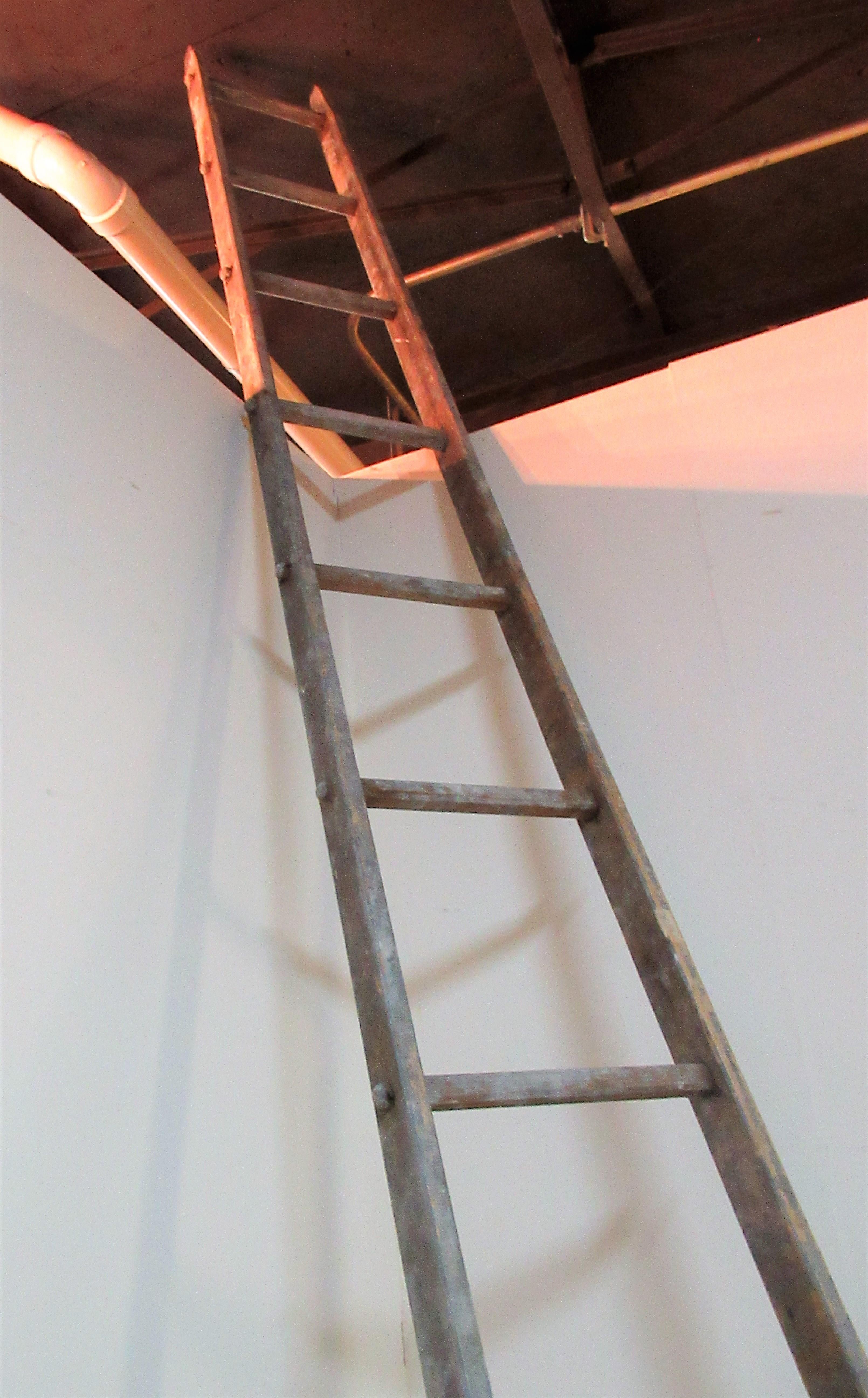 tall wooden ladder