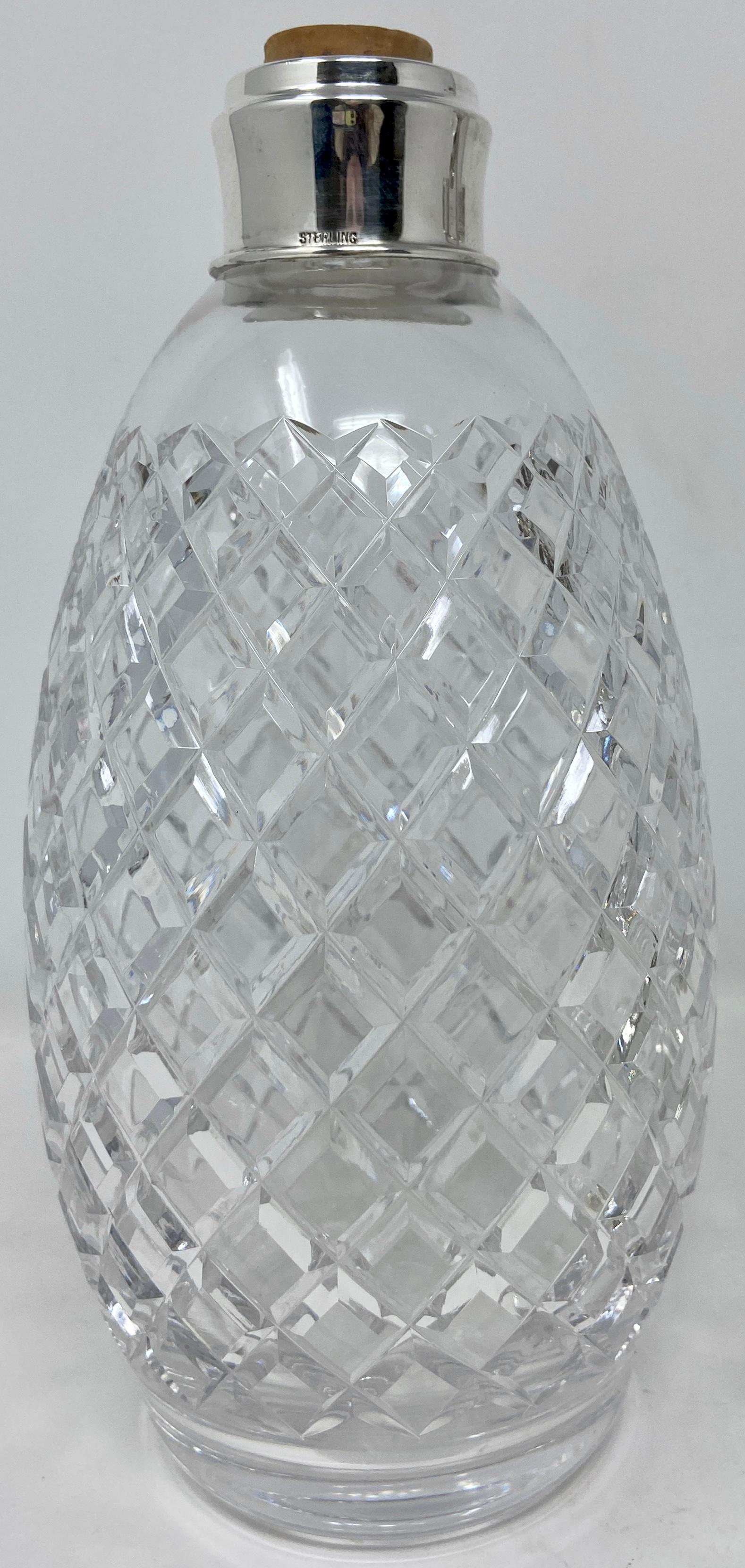 Antike amerikanische Tiffany & Co. Tantalus aus Sterlingsilber und geschliffenem Kristall, um 1920 (20. Jahrhundert) im Angebot