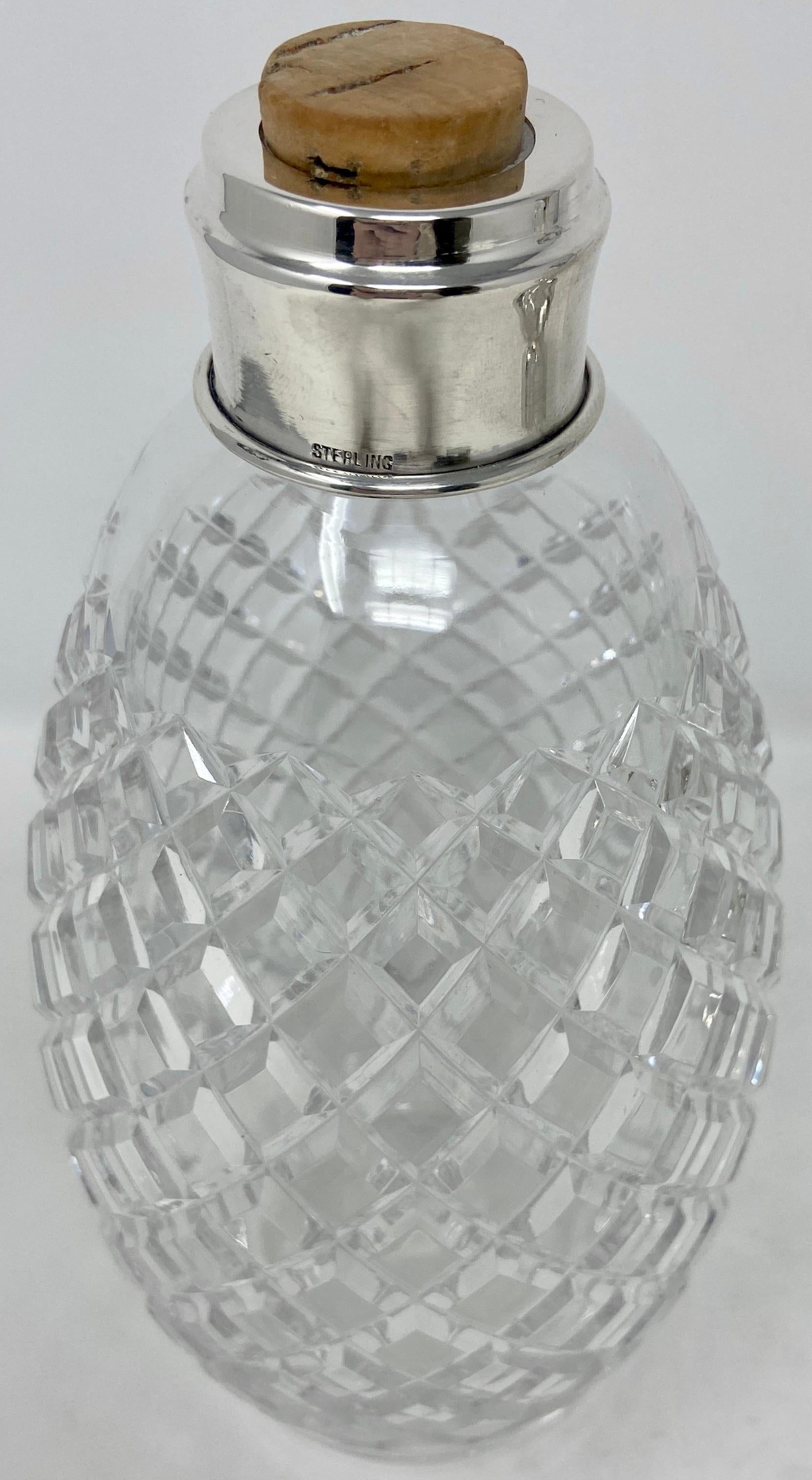 Antike amerikanische Tiffany & Co. Tantalus aus Sterlingsilber und geschliffenem Kristall, um 1920 im Angebot 1