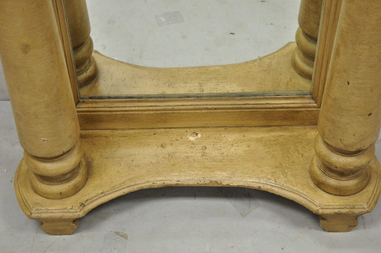 20th Century Antique American Victorian Hall Entry Mirror with Pedestal Plant Stands For Sale