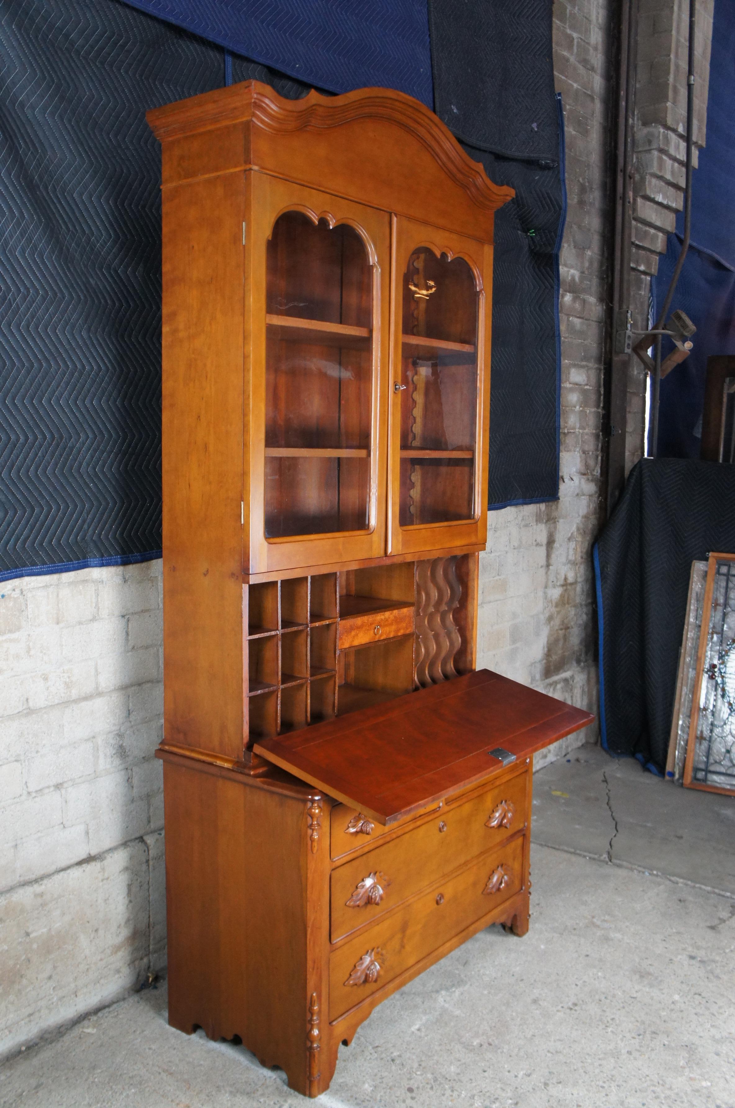 antique secretary desk with bookcase