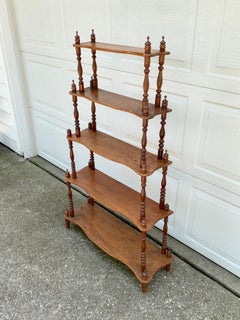 Antique American Victorian Cherry Wood Etagere or Bookshelf