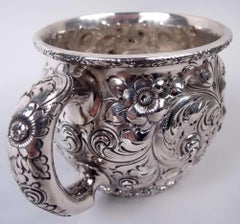 Antiker amerikanischer viktorianischer klassischer Babybecher aus Sterlingsilber