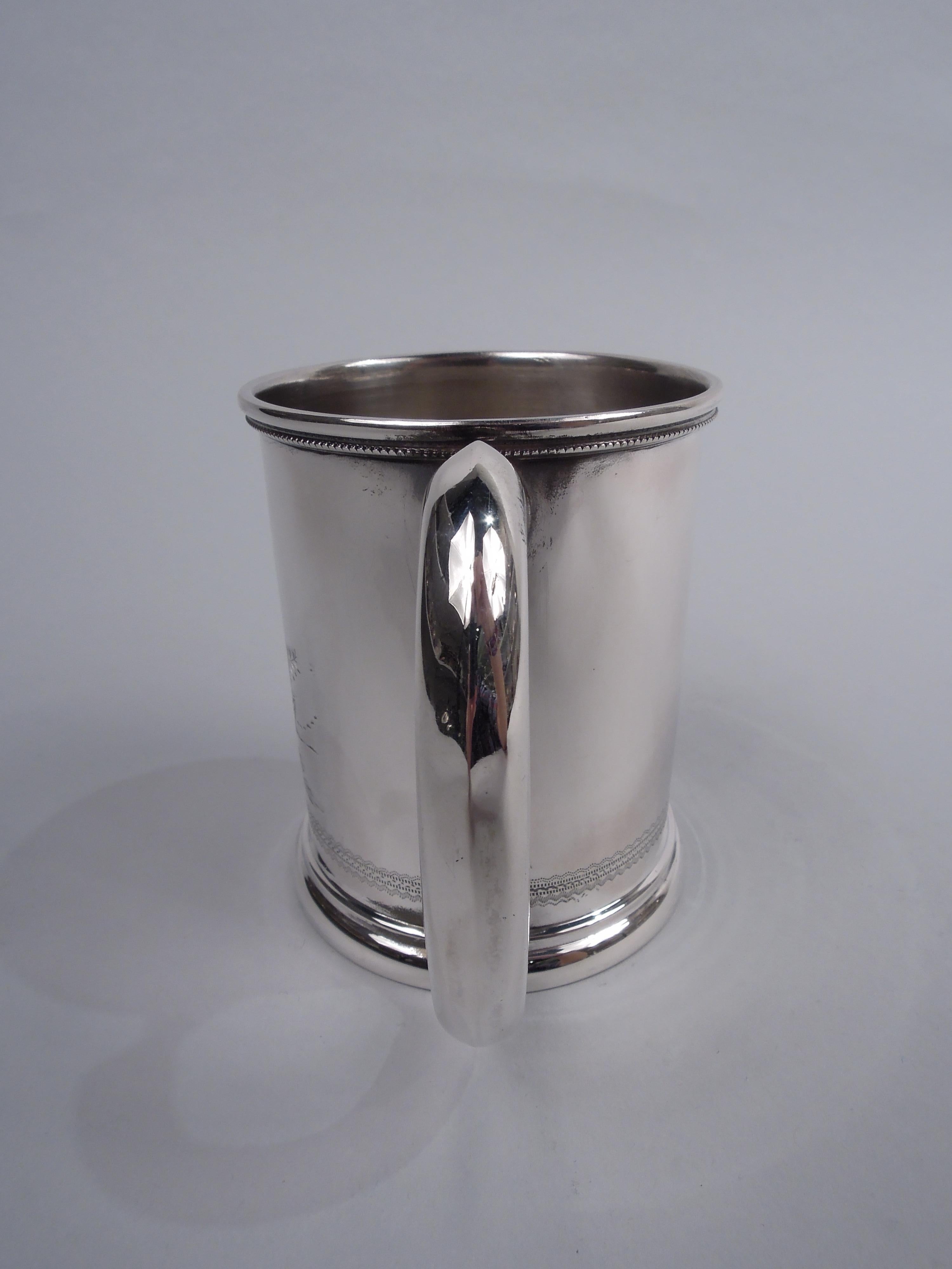 19th Century Antique American Victorian Classical Sterling Silver Baby Cup