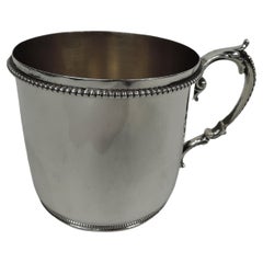 Antique American Victorian Classical Sterling Silver Baby Cup