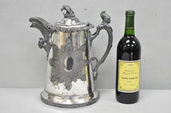 Antique American Victorian E. Kaufmann Figural Coffee Pot Water Pitcher w/ Eagle