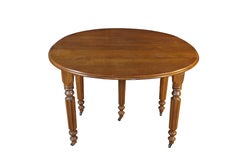 Antique American Victorian Mahogany Drop Leaf Dining Table Expandable Console