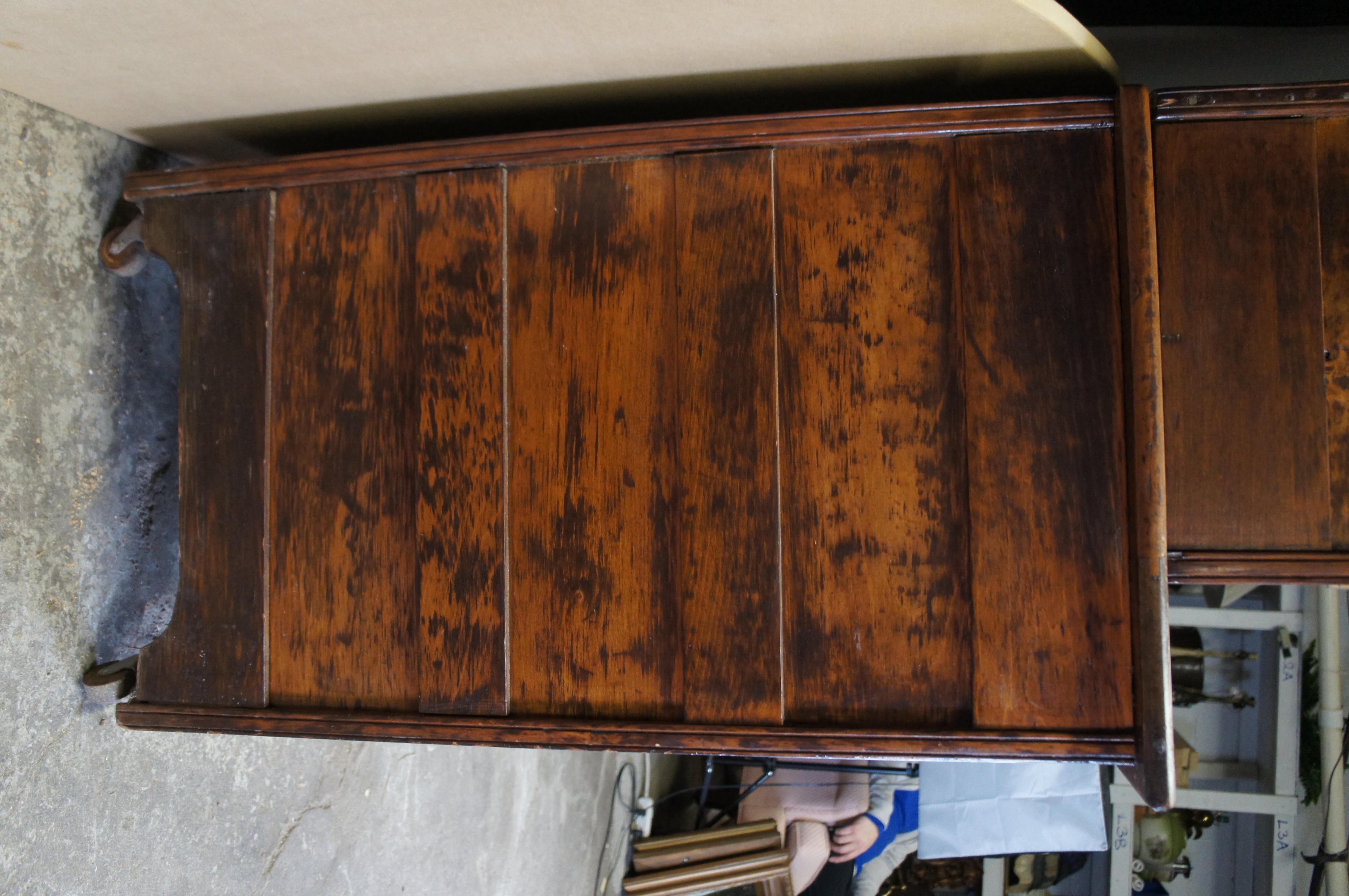 Antiquité américaine Victorienne Oak Stepback Hutch Display China Cabinet Bookcase 85