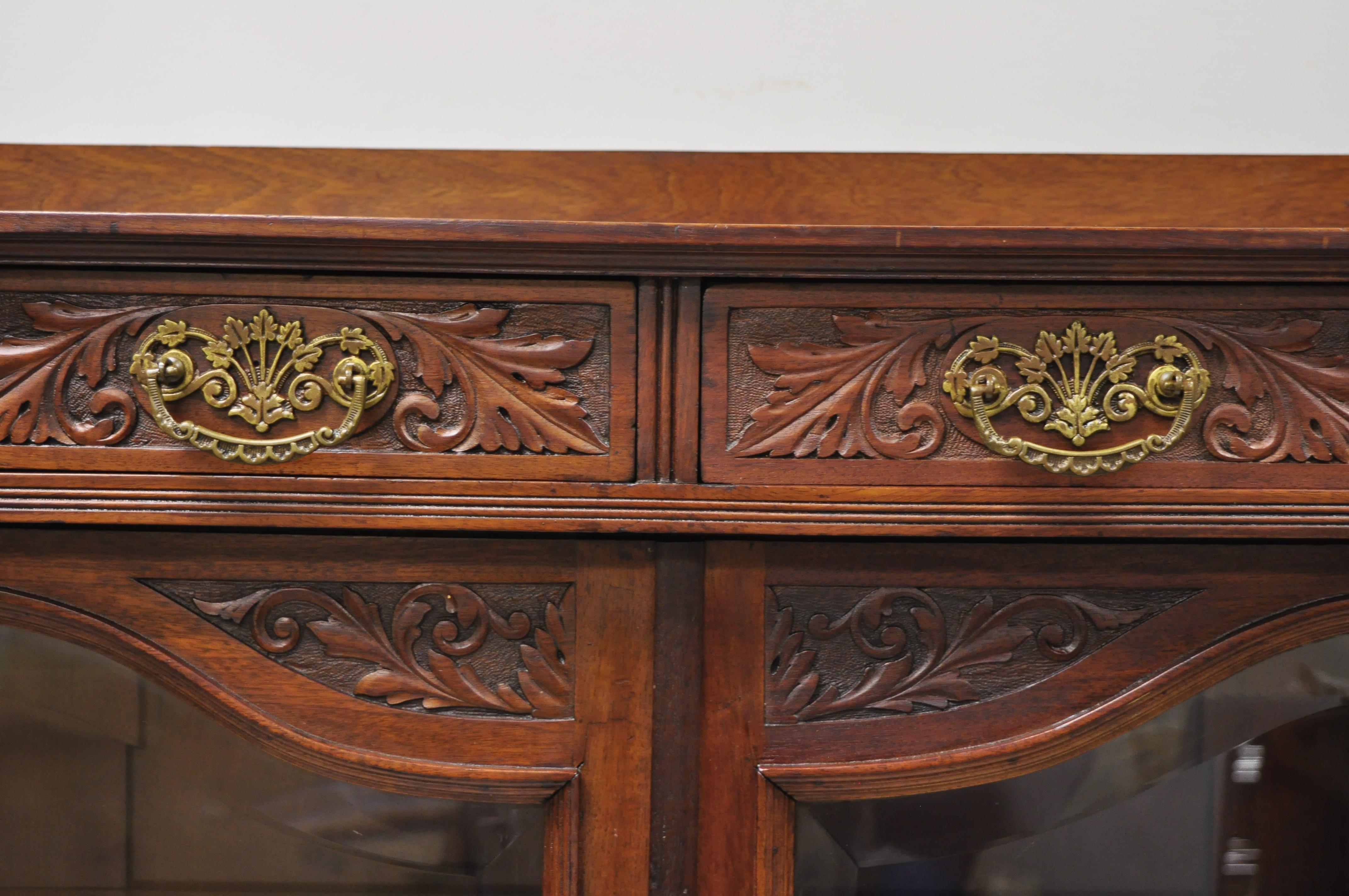 antique mahogany curio cabinet