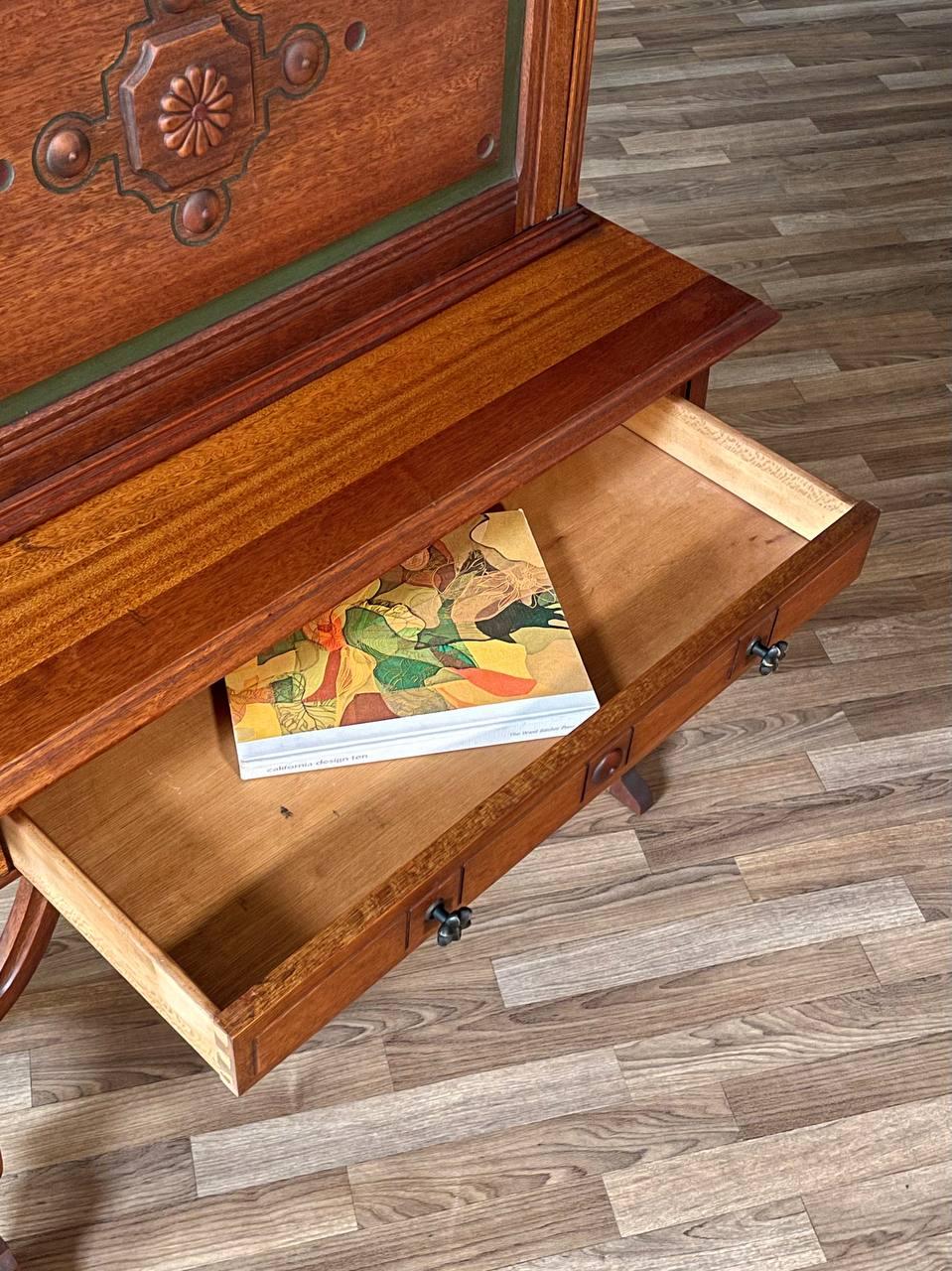 Antique American Victorian Secretary Desk w/ Drop Front For Sale 3