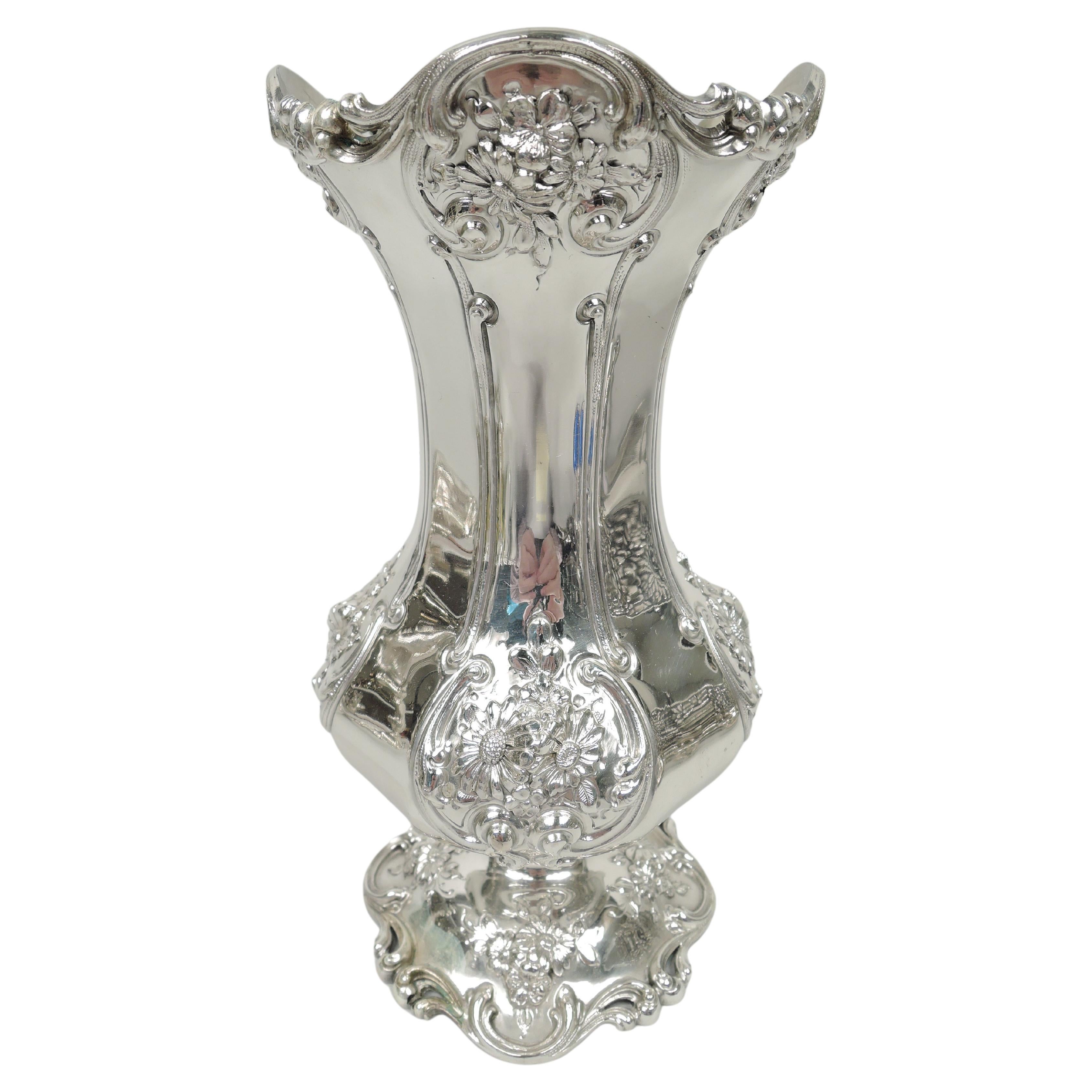 Antique American Victorian Sterling Silver Vase