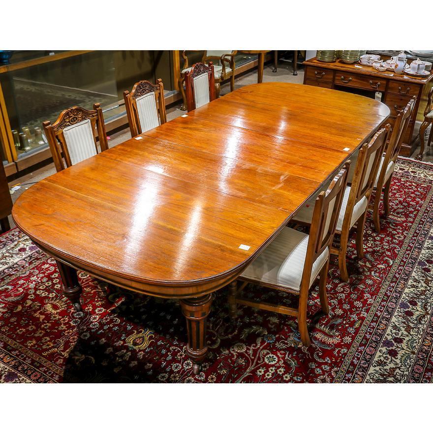 Victorien tardif Ancienne table de salle à manger victorienne en noyer Circa 1880 (AF1-123) en vente