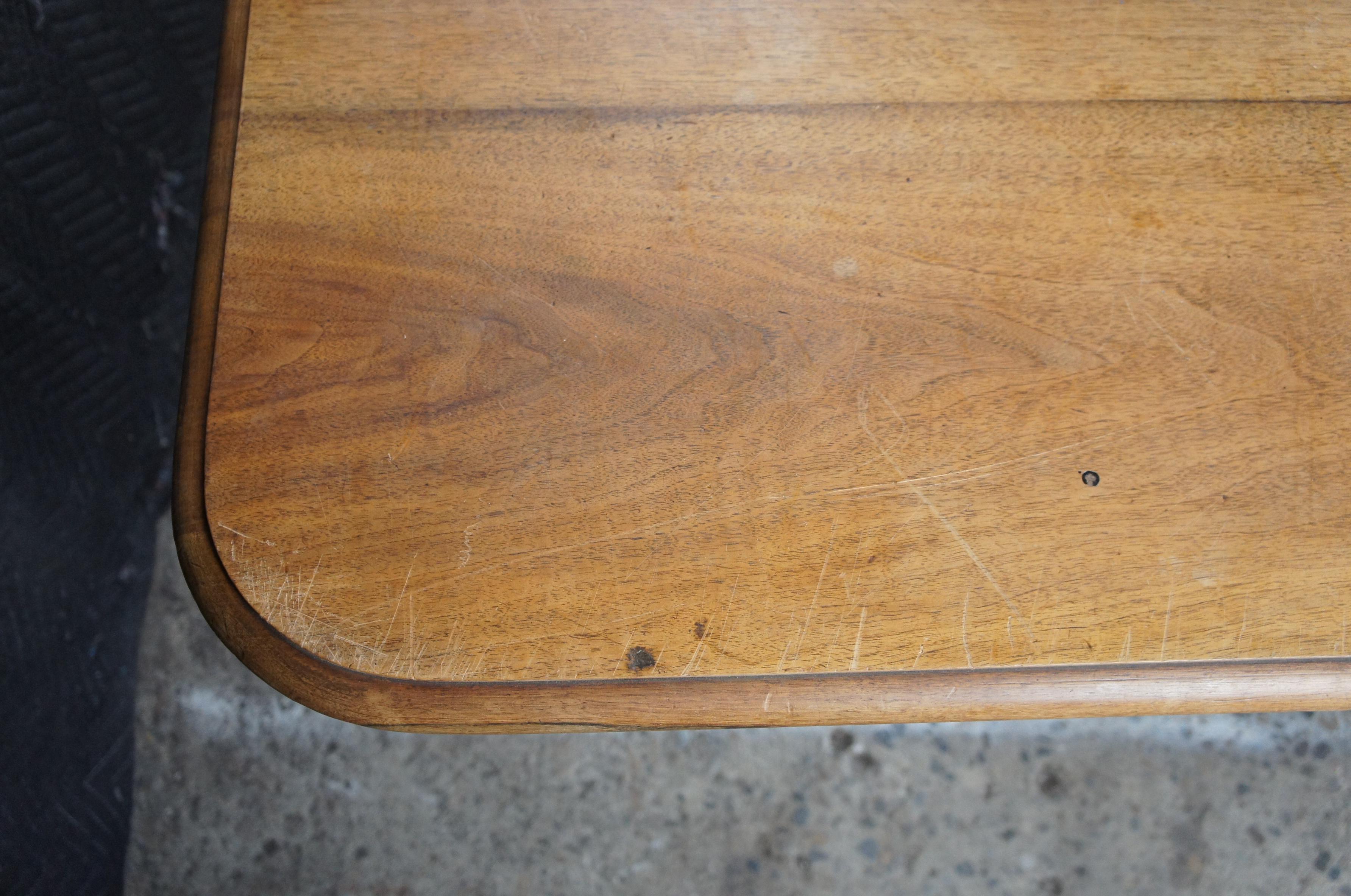 Noyer Ancienne table de salle à manger pliante en noyer victorien américain 51